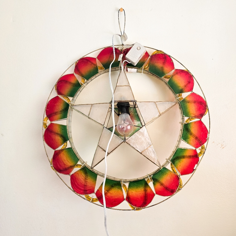 Vintage Christmas Capiz Parol Star - Picture 9 of 14
